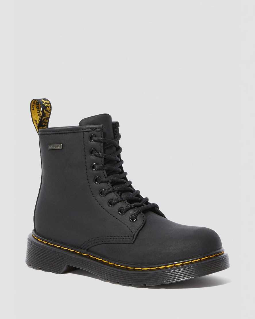 black dr martens 1460 waterproof kids casual boots