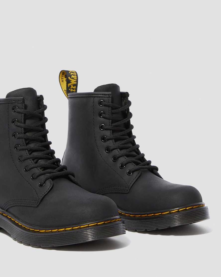 black dr martens 1460 waterproof kids casual boots