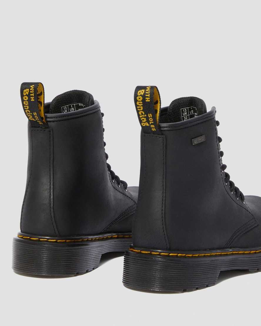 black dr martens 1460 waterproof kids casual boots