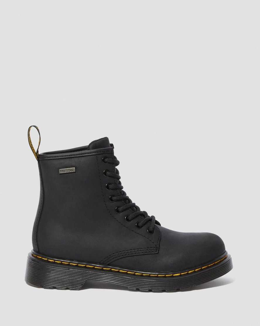 black dr martens 1460 waterproof kids casual boots