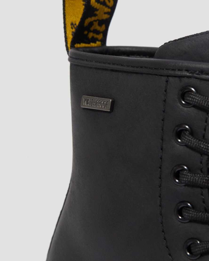 black dr martens 1460 waterproof kids casual boots
