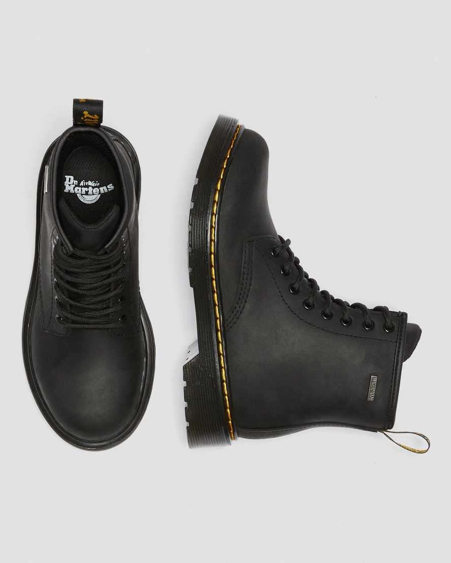 black dr martens 1460 waterproof kids casual boots