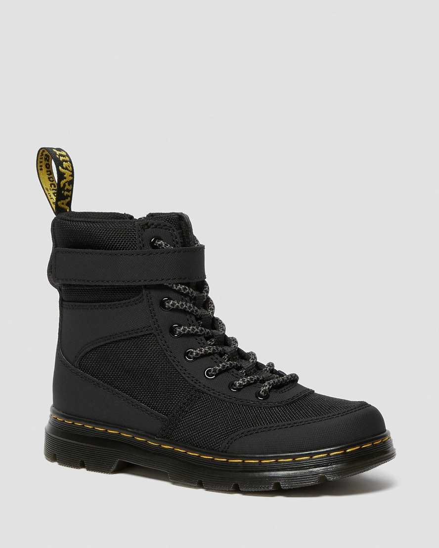 black dr martens combs tech kids casual boots