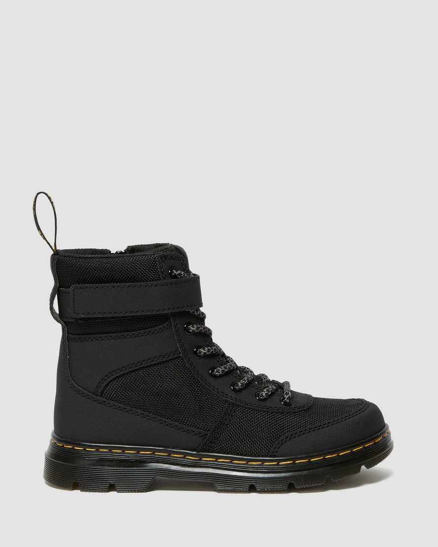 black dr martens combs tech kids casual boots