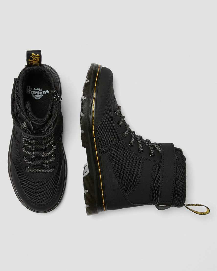 black dr martens combs tech kids casual boots