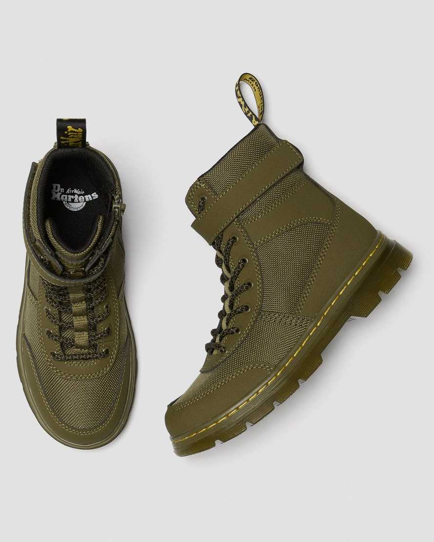 olive dr martens combs tech kids casual boots