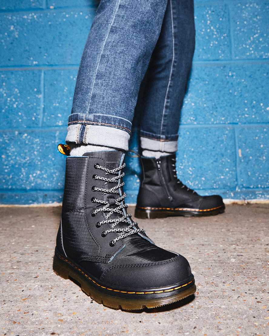 black dr martens combs utility kids casual boots