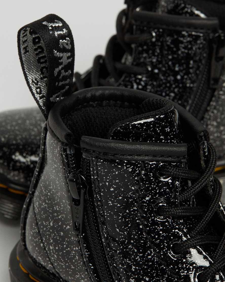 black dr martens 1460 glitter ankle kids casual boots