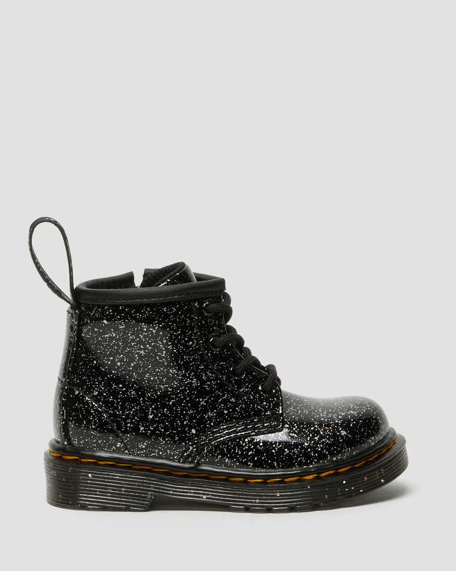 black dr martens 1460 glitter ankle kids casual boots