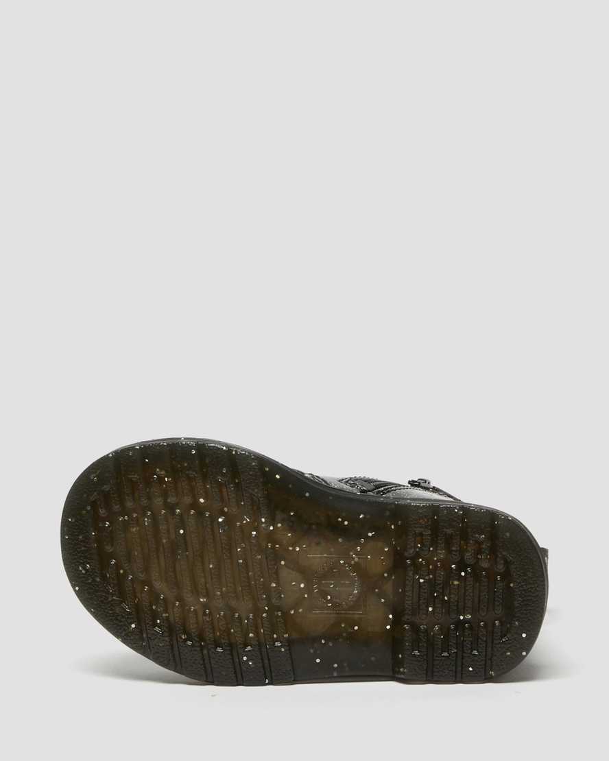 black dr martens 1460 glitter ankle kids casual boots