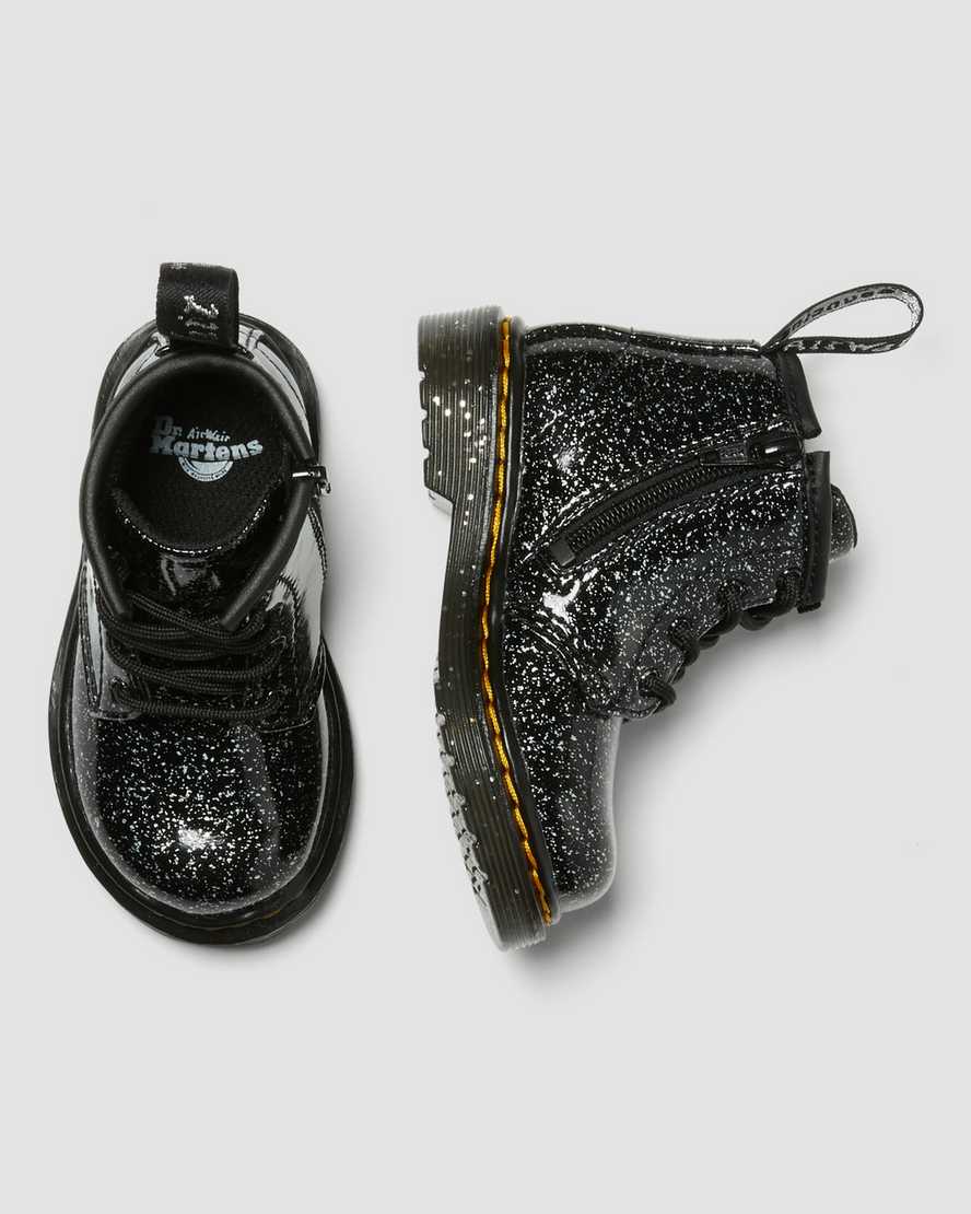 black dr martens 1460 glitter ankle kids casual boots