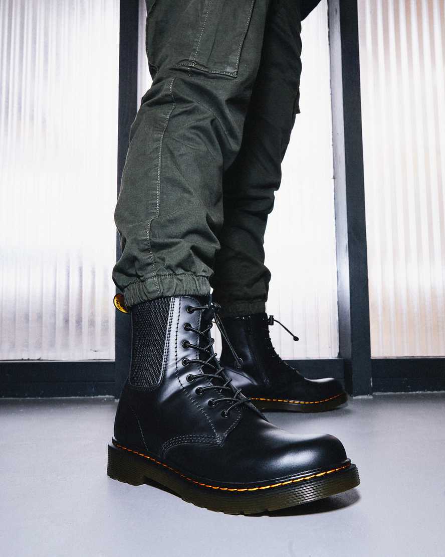 black dr martens 1460 harper kids casual boots