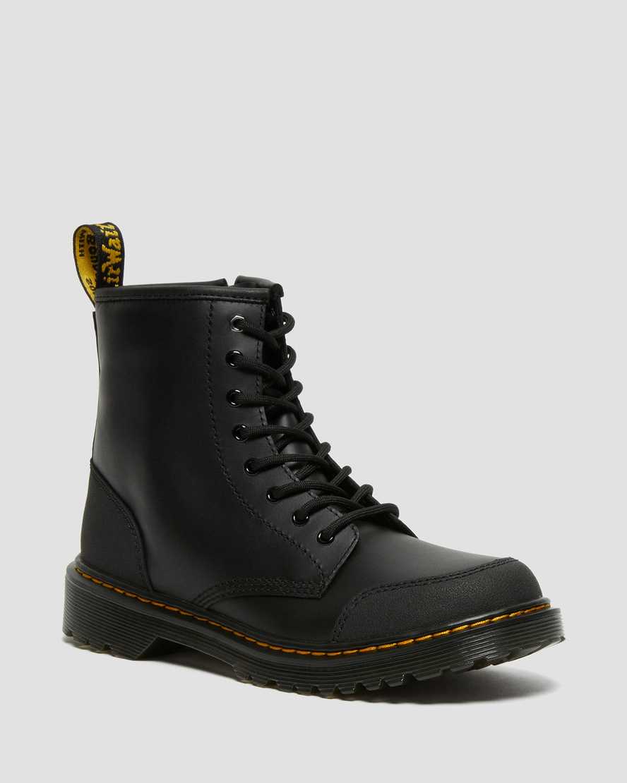black dr martens 1460 overlay kids casual boots