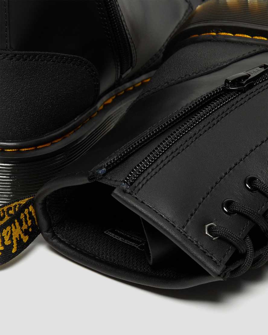 black dr martens 1460 overlay kids casual boots