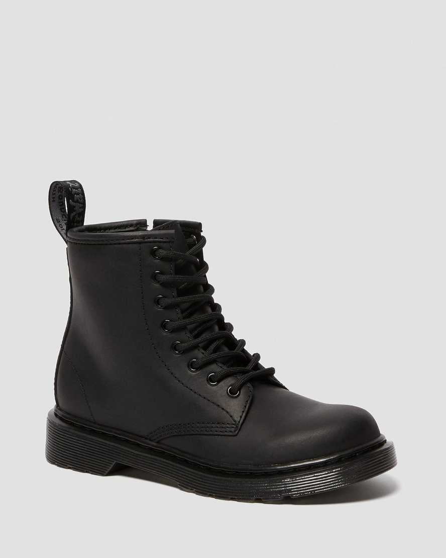 black dr martens 1460 faux fur kids casual boots