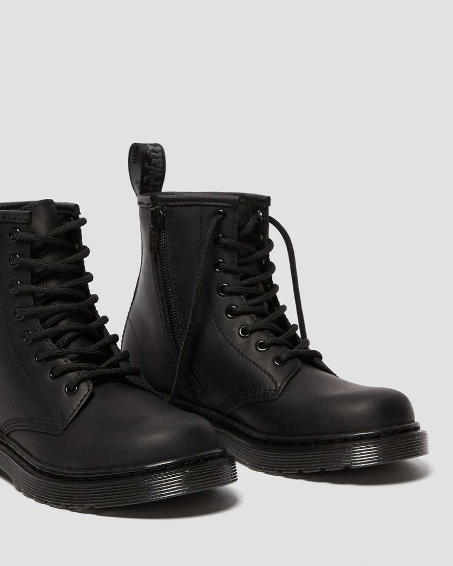 black dr martens 1460 faux fur kids casual boots