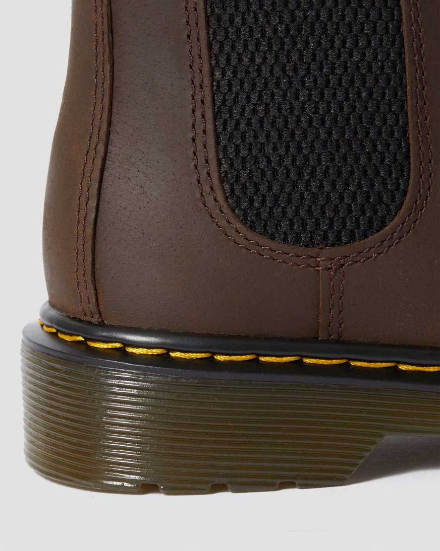dark brown dr martens 2976 faux fur lined kids chelsea boots
