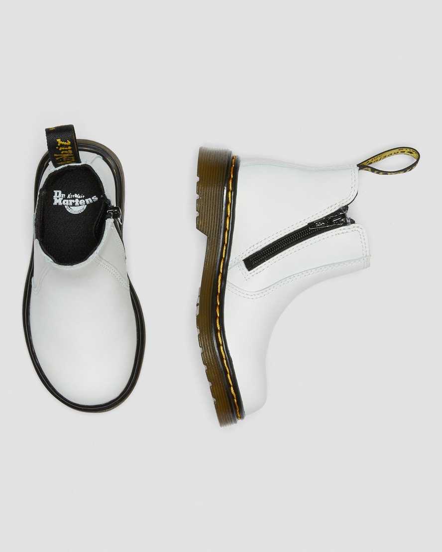 white dr martens 2976 kids chelsea boots
