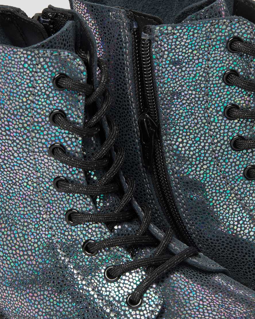 navy dr martens 1460 pascal iridescent kids lace up boots