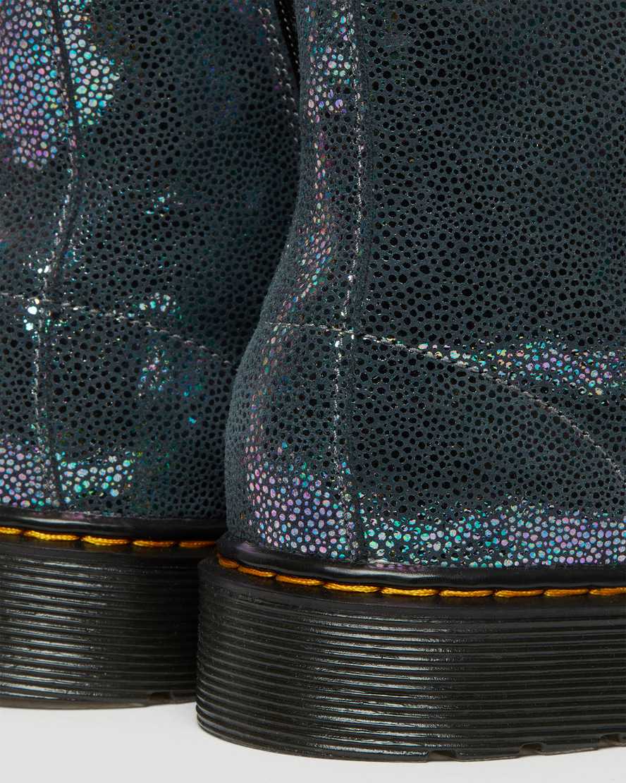 navy dr martens 1460 pascal iridescent kids lace up boots