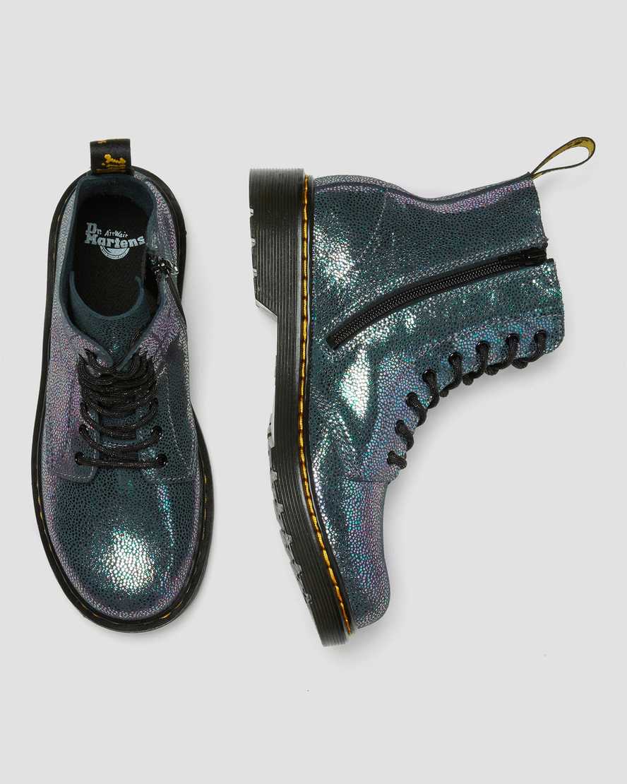 navy dr martens 1460 pascal iridescent kids lace up boots