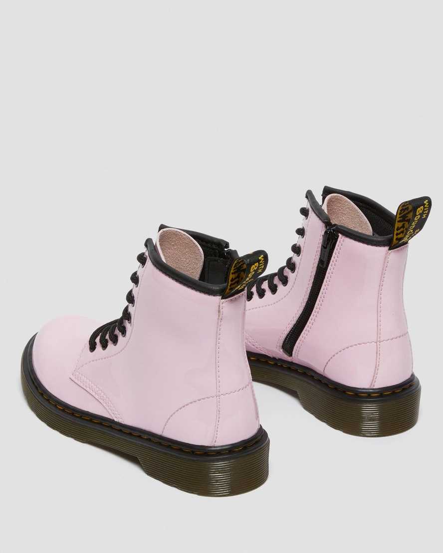 pink dr martens 1460 patent kids lace up boots