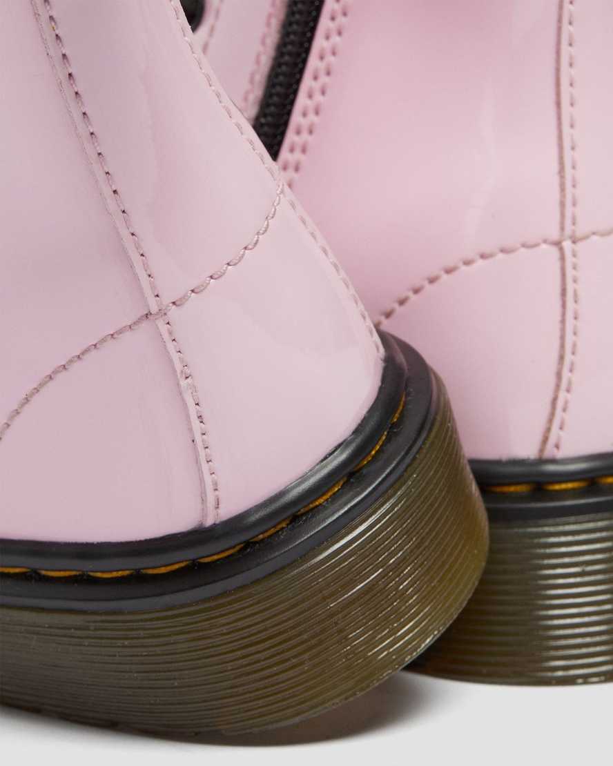 pink dr martens 1460 patent kids lace up boots