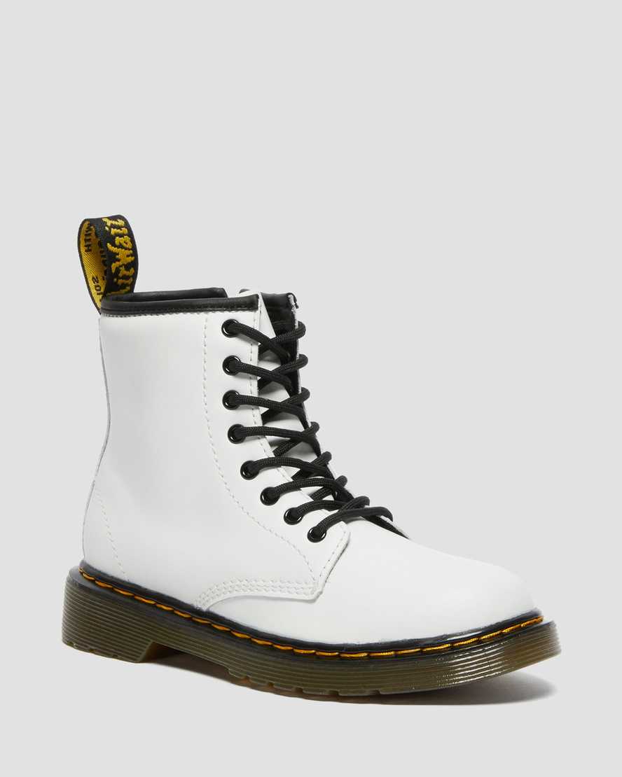 white dr martens 1460 kids lace up boots