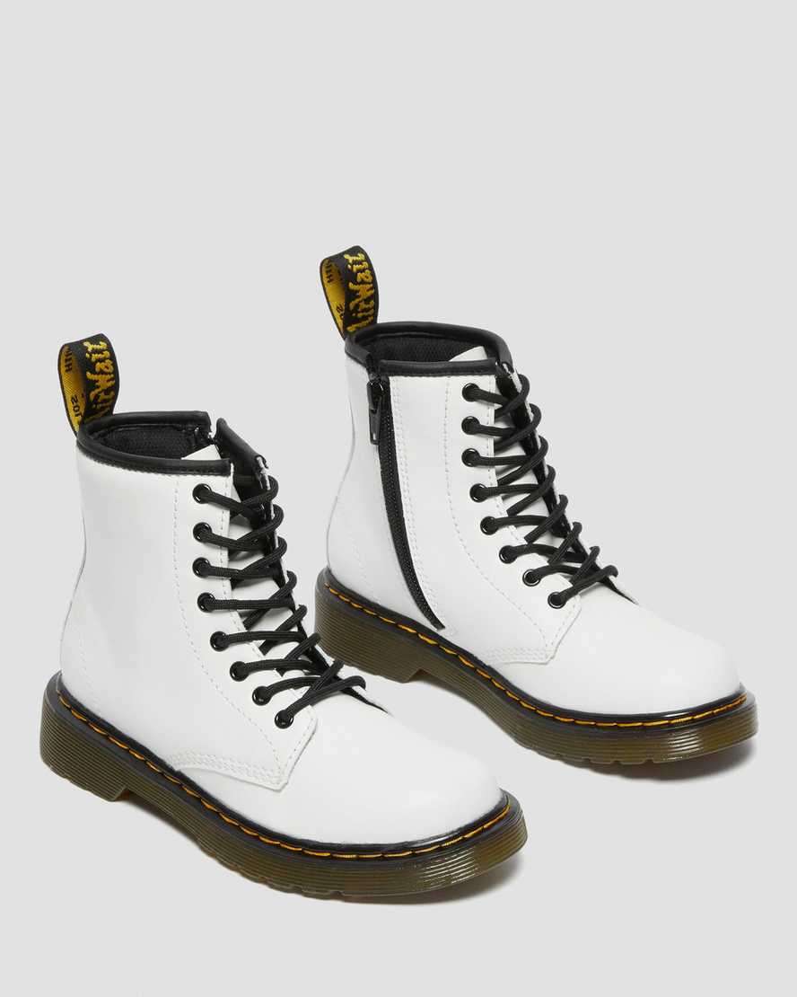 white dr martens 1460 kids lace up boots