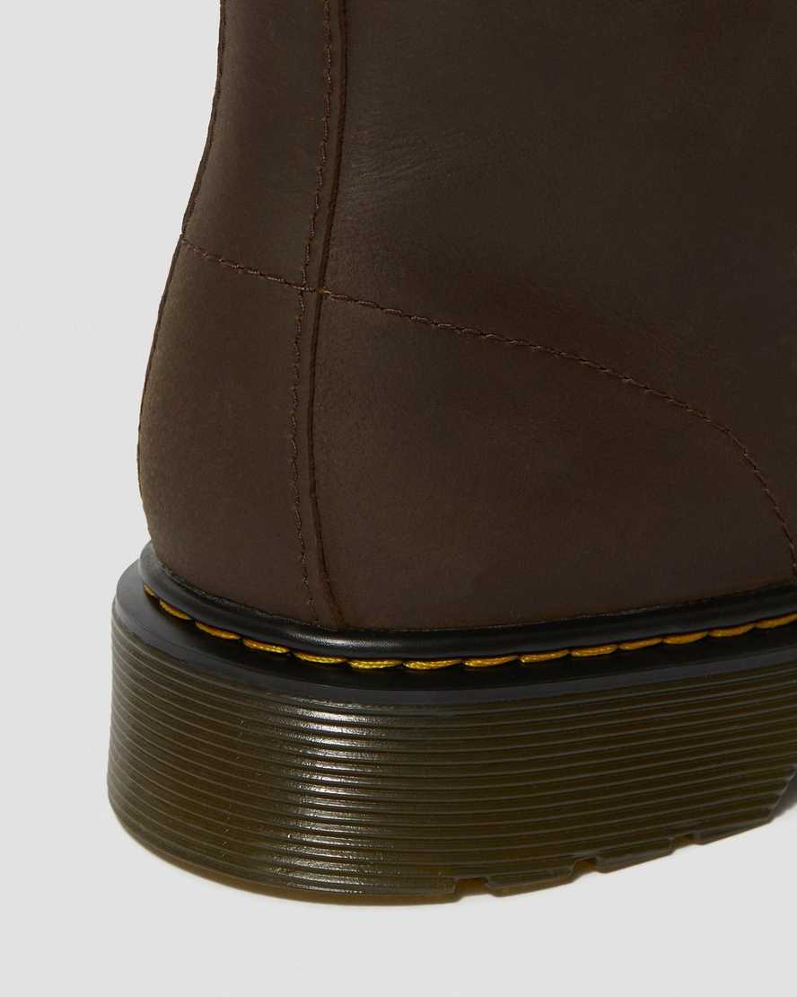 dark brown dr martens 1460 faux fur lined kids lace up boots