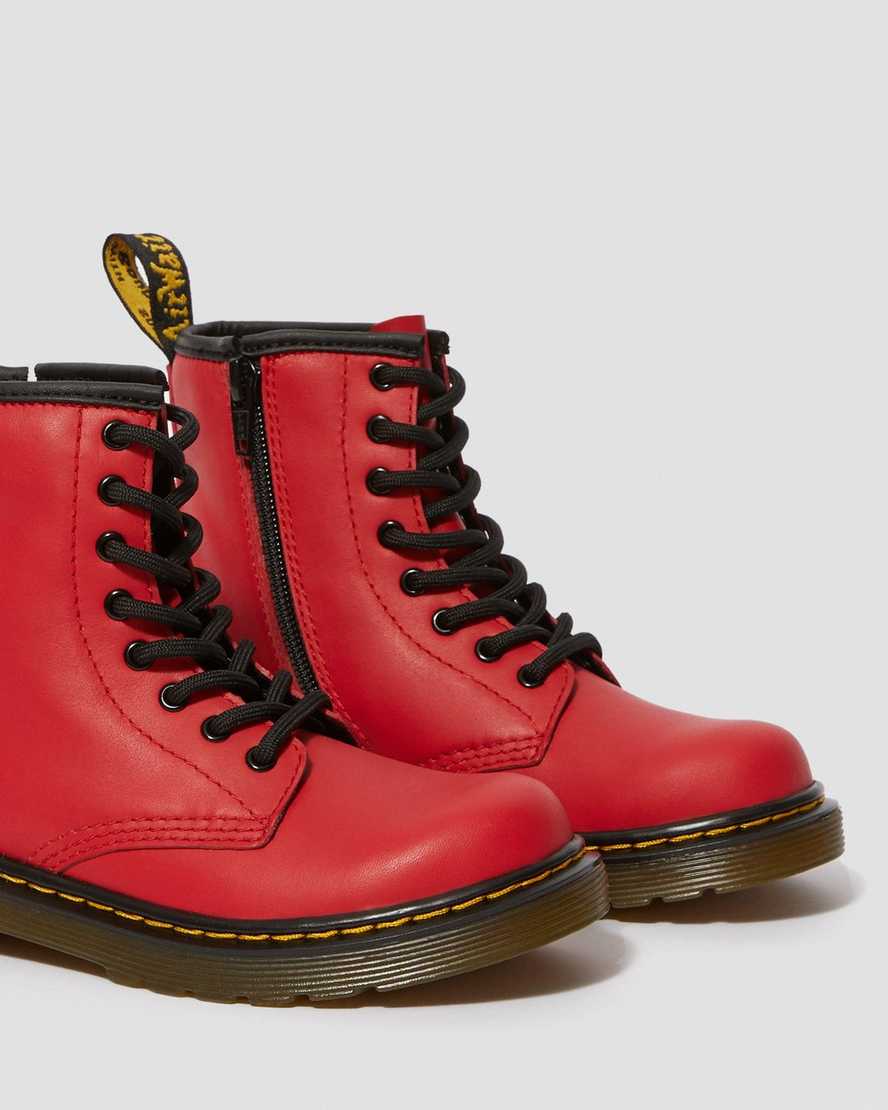 red dr martens 1460 kids lace up boots