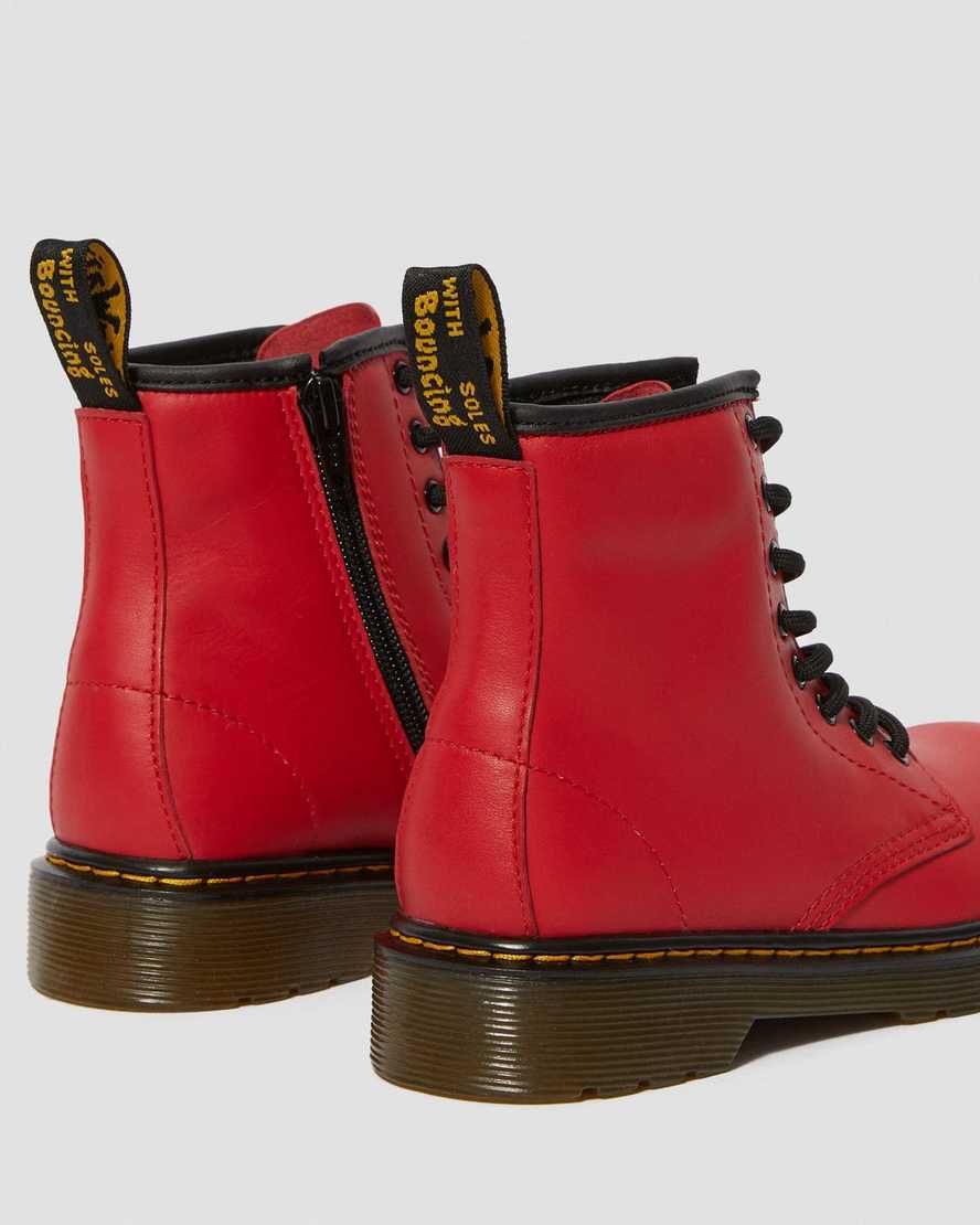 red dr martens 1460 kids lace up boots