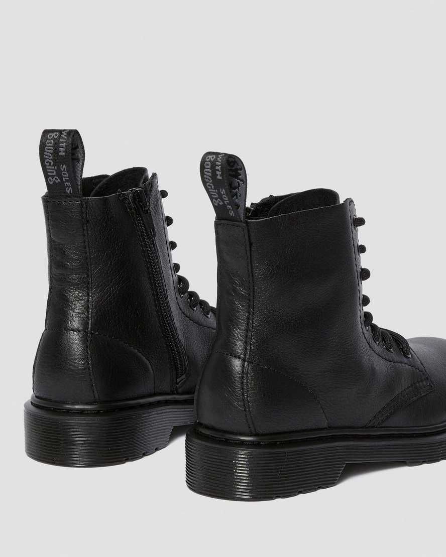 black dr martens 1460 pascal kids lace up boots
