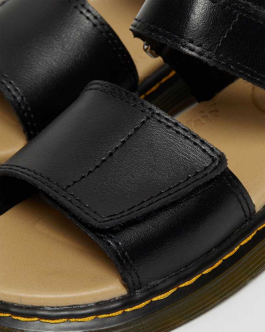 black dr martens romi velcro kids sandals