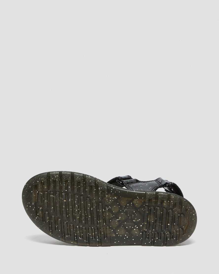 purple dr martens romi glitter kids sandals