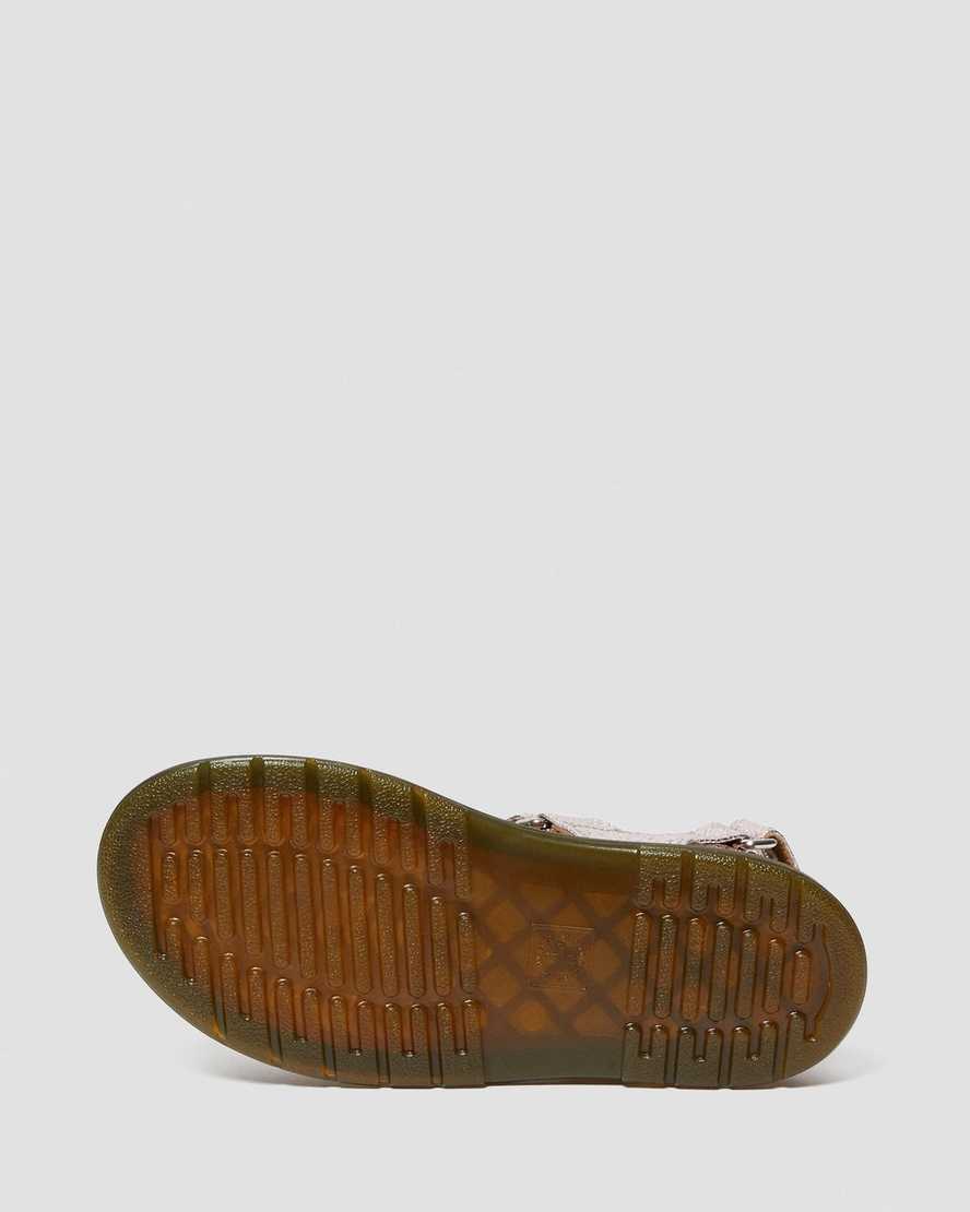 pink dr martens romi metallic kids sandals