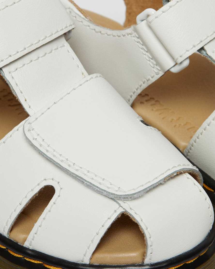 white dr martens moby ii velcro kids sandals