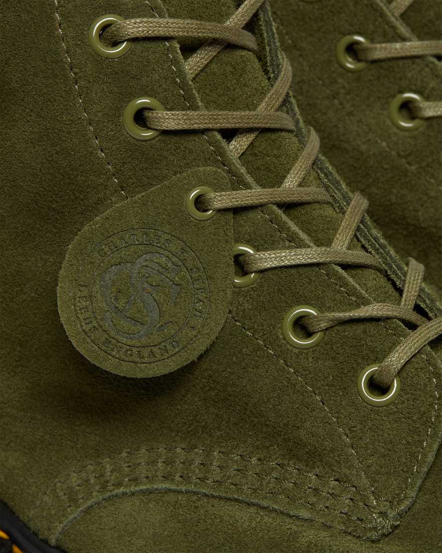 olive dr martens 101 mens ankle boots