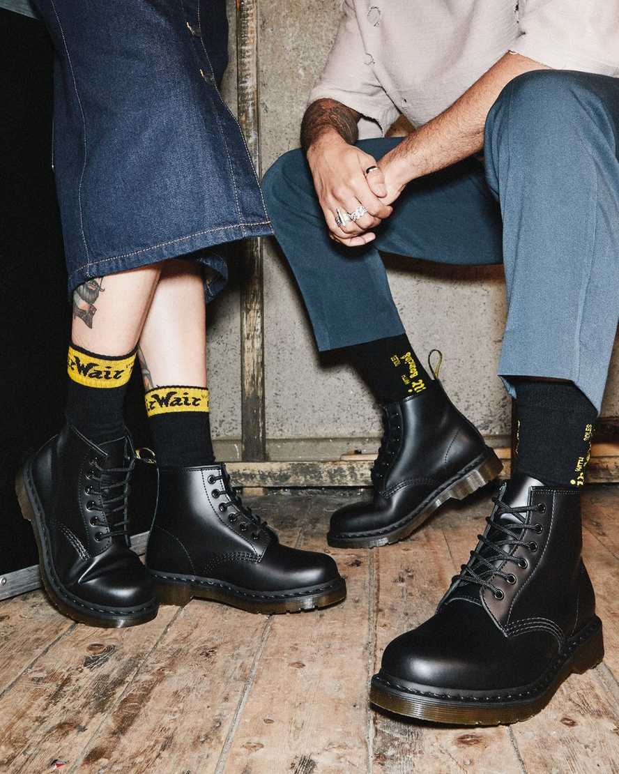 black dr martens 101 smooth mens ankle boots