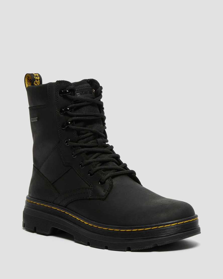 black dr martens iowa waterproof poly mens casual boots