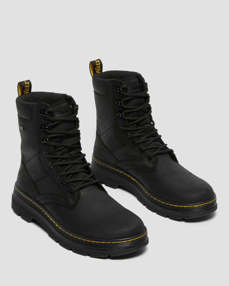 black dr martens iowa waterproof poly mens casual boots