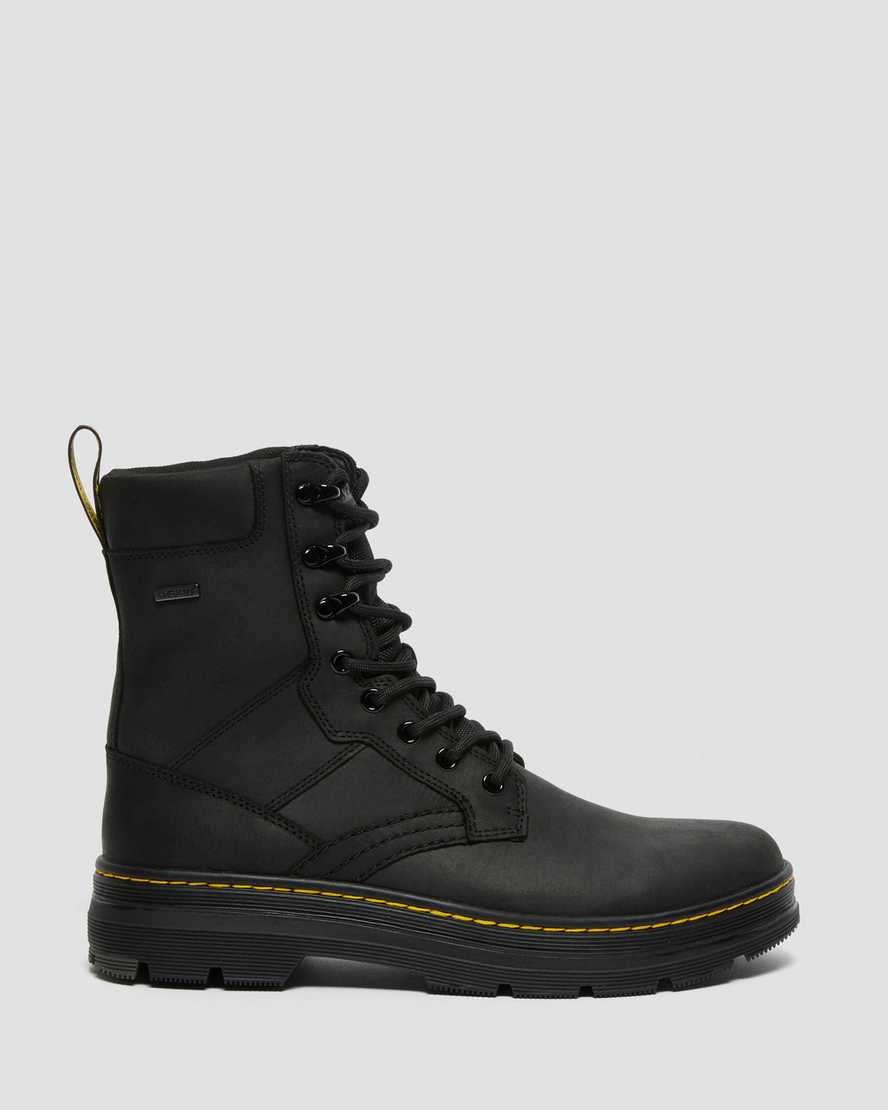 black dr martens iowa waterproof poly mens casual boots