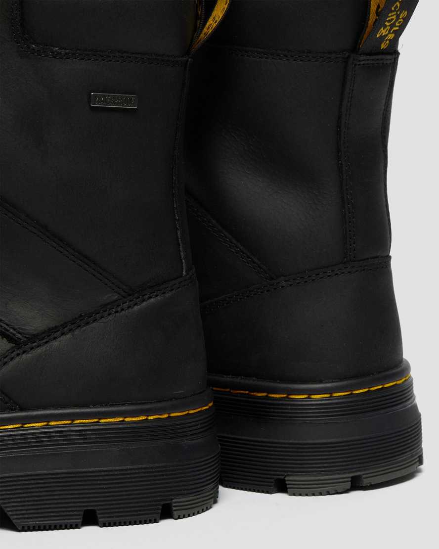 black dr martens iowa waterproof poly mens casual boots