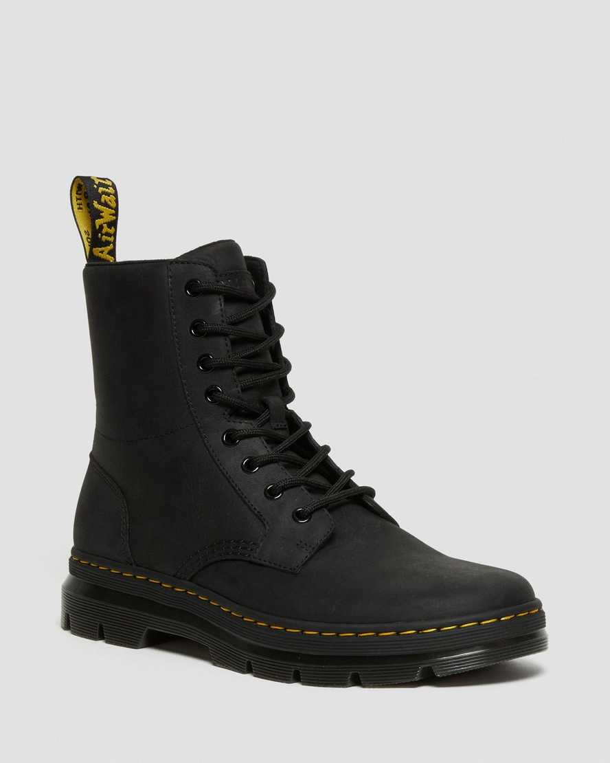 black dr martens combs mens casual boots