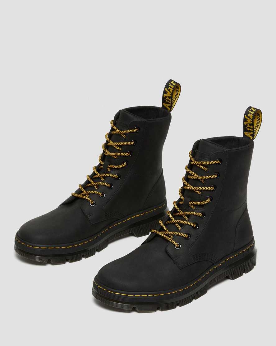 black dr martens combs mens casual boots