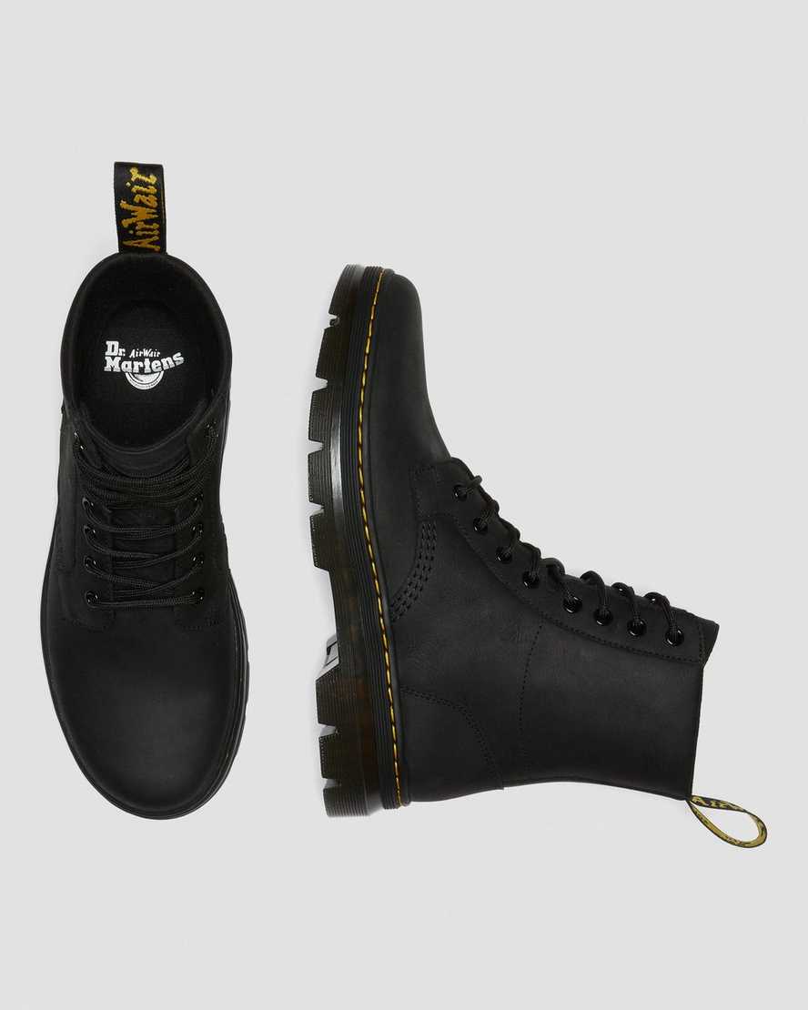 black dr martens combs mens casual boots