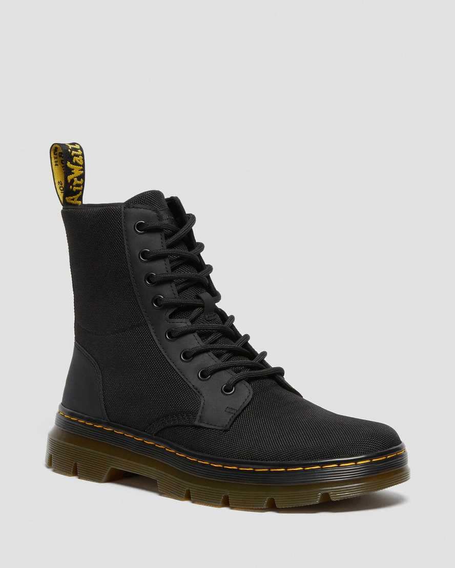 black dr martens combs poly mens casual boots