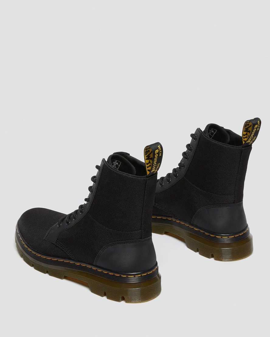 black dr martens combs poly mens casual boots