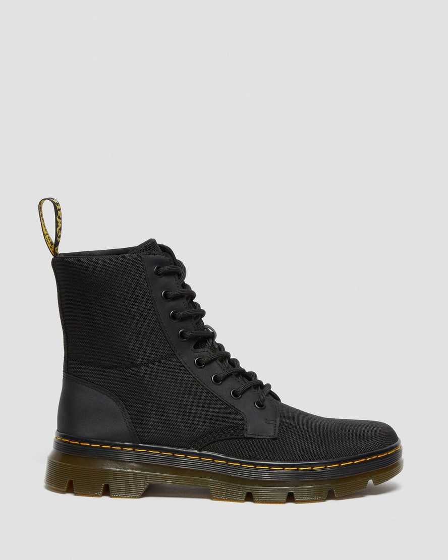 black dr martens combs poly mens casual boots