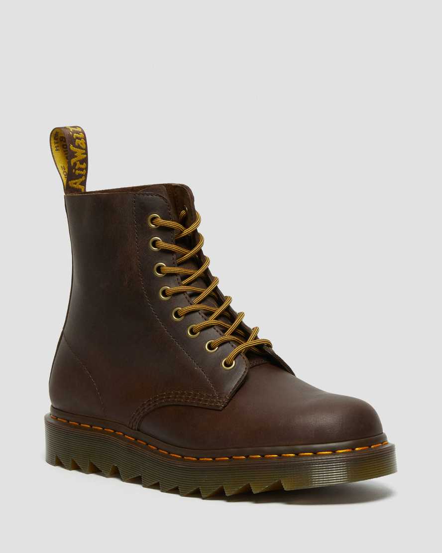 brown dr martens 1460 pascal ziggy mens casual boots